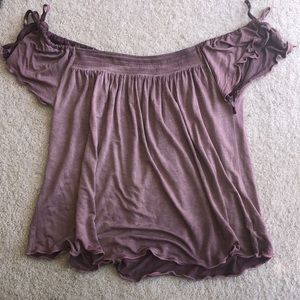 american eagle off the shoulder shirt